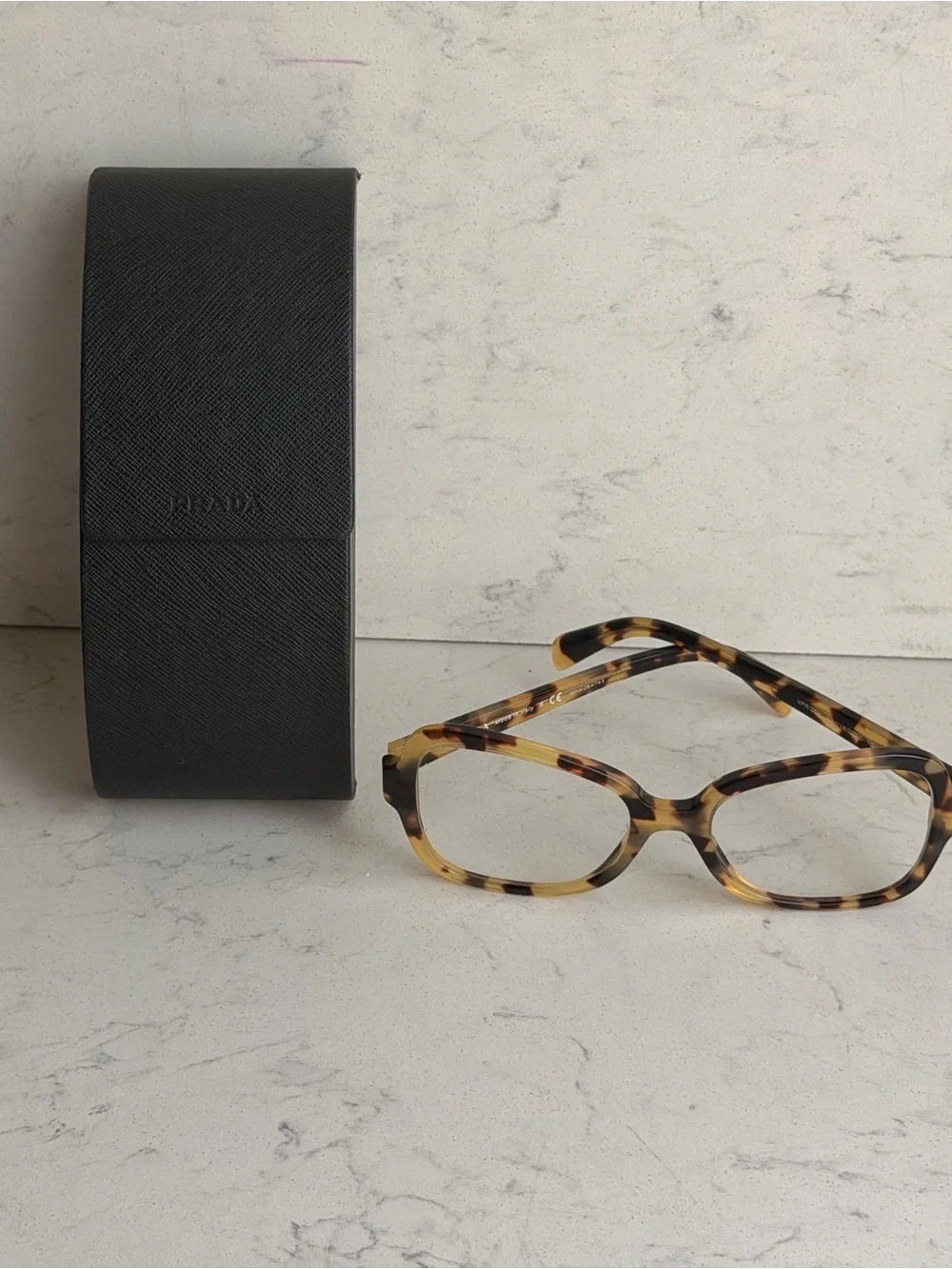 Prada Woman’s Tortoise Shell Acetate Glasses - Honey Brown & Dark Accents